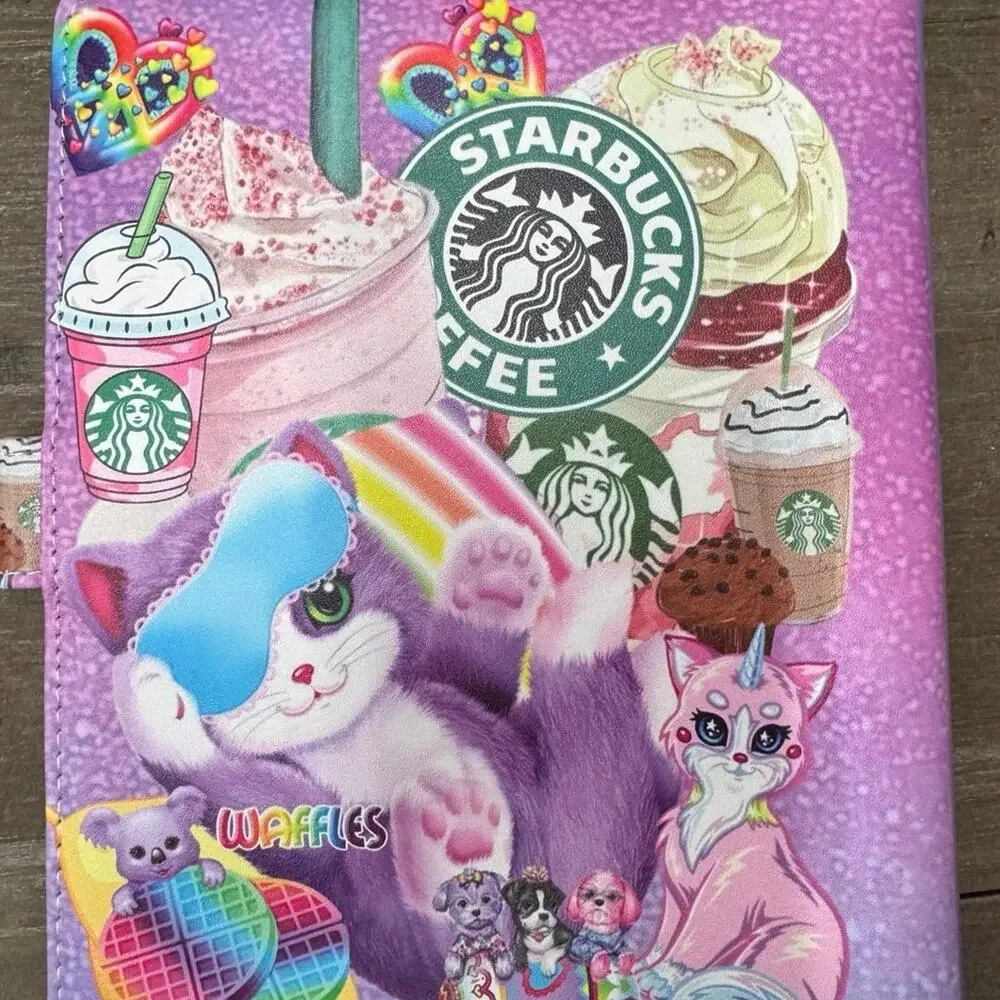 Lisa Frank Starbucks A5 Binder with matching paper